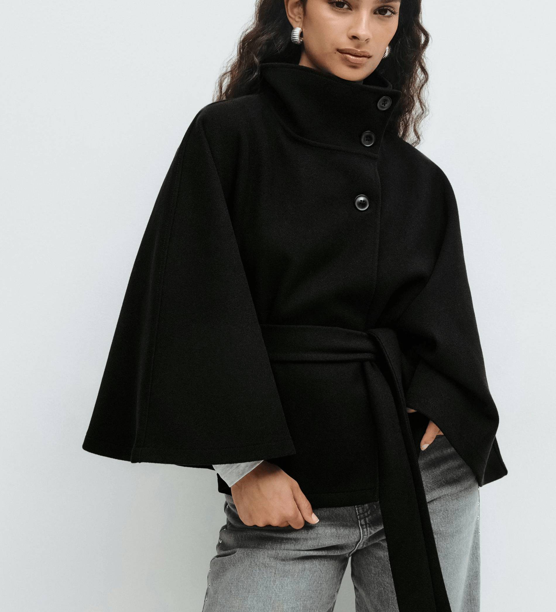 Lusana | Elegantne mantel vööga