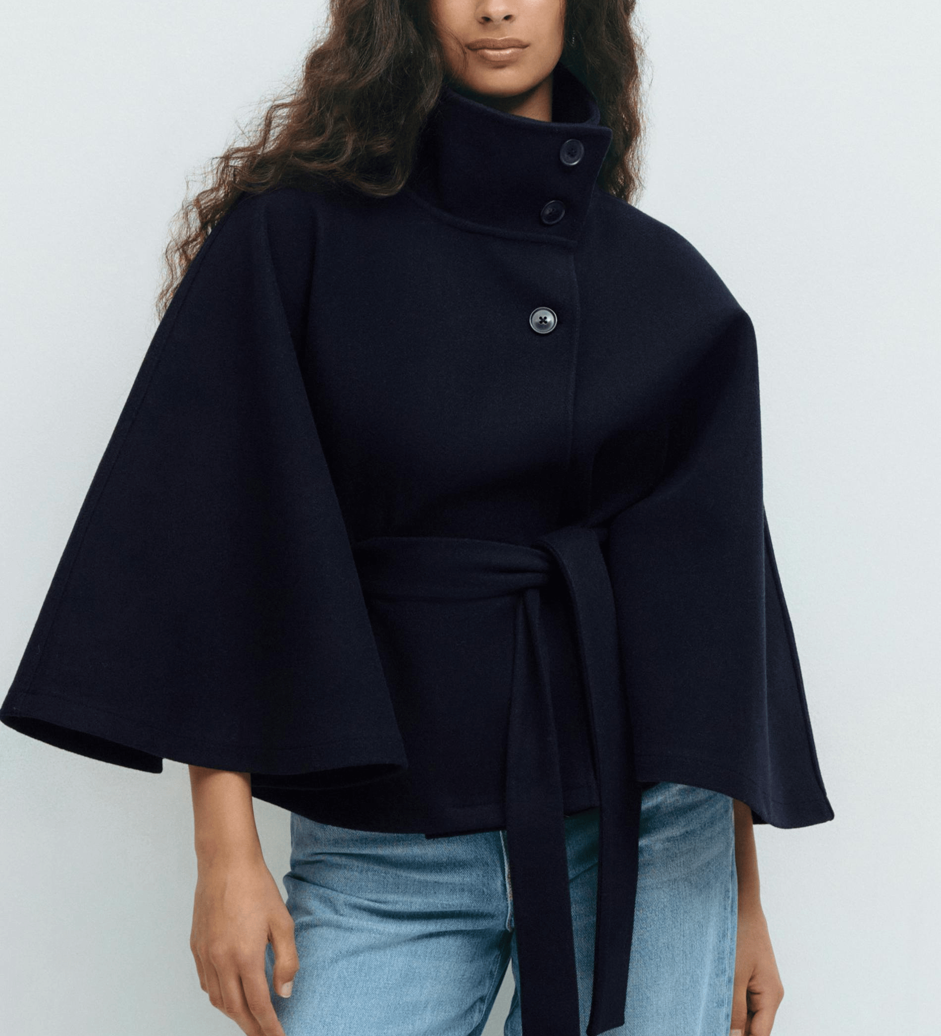 Lusana | Elegantne mantel vööga