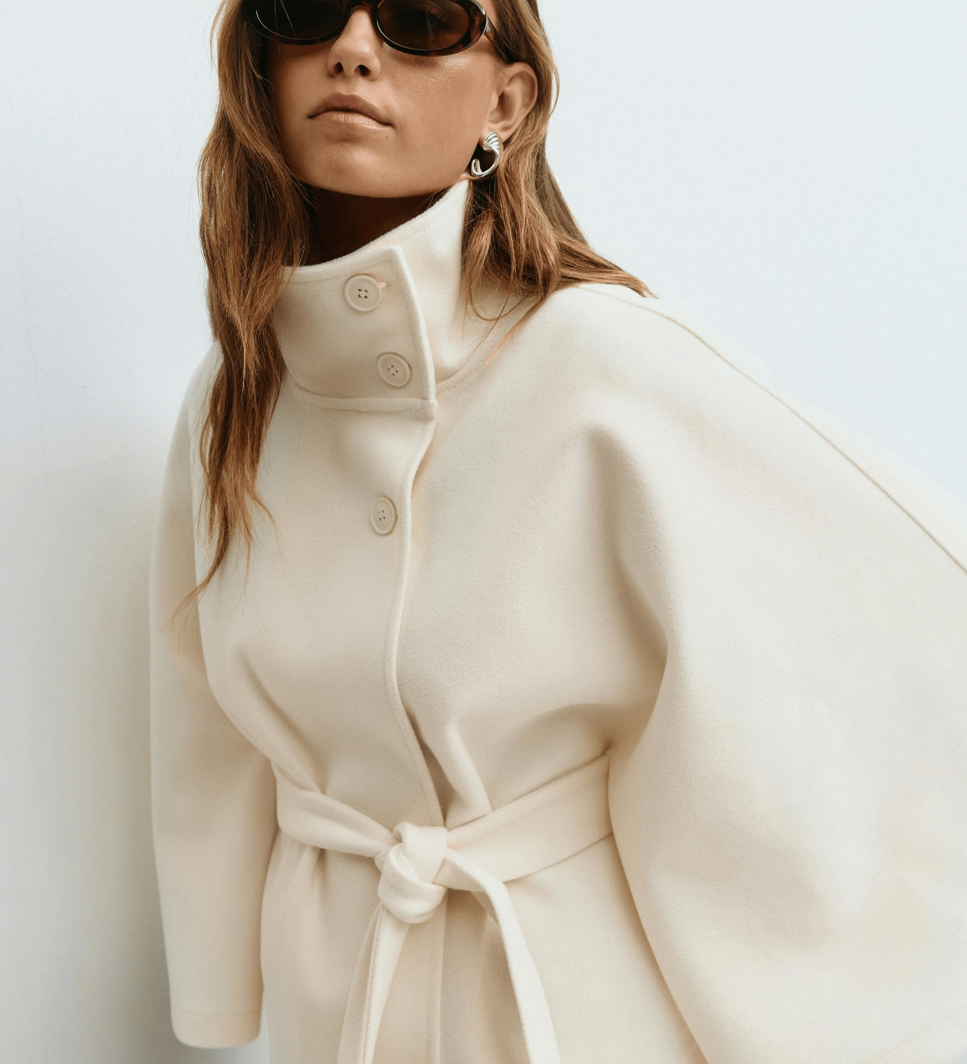Lusana | Elegantne mantel vööga