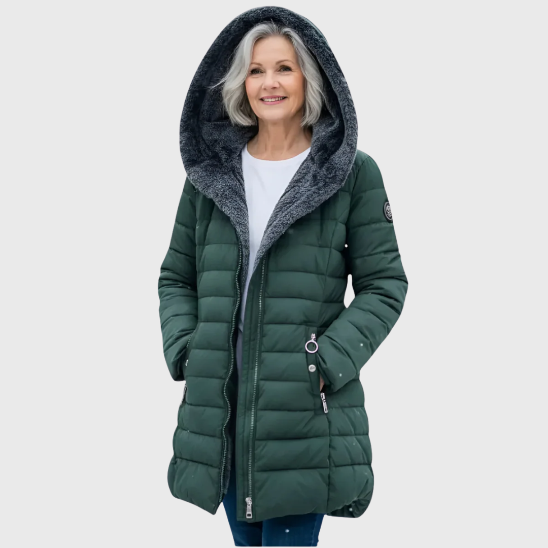 Olivia | veekindel karusnahaga mantel