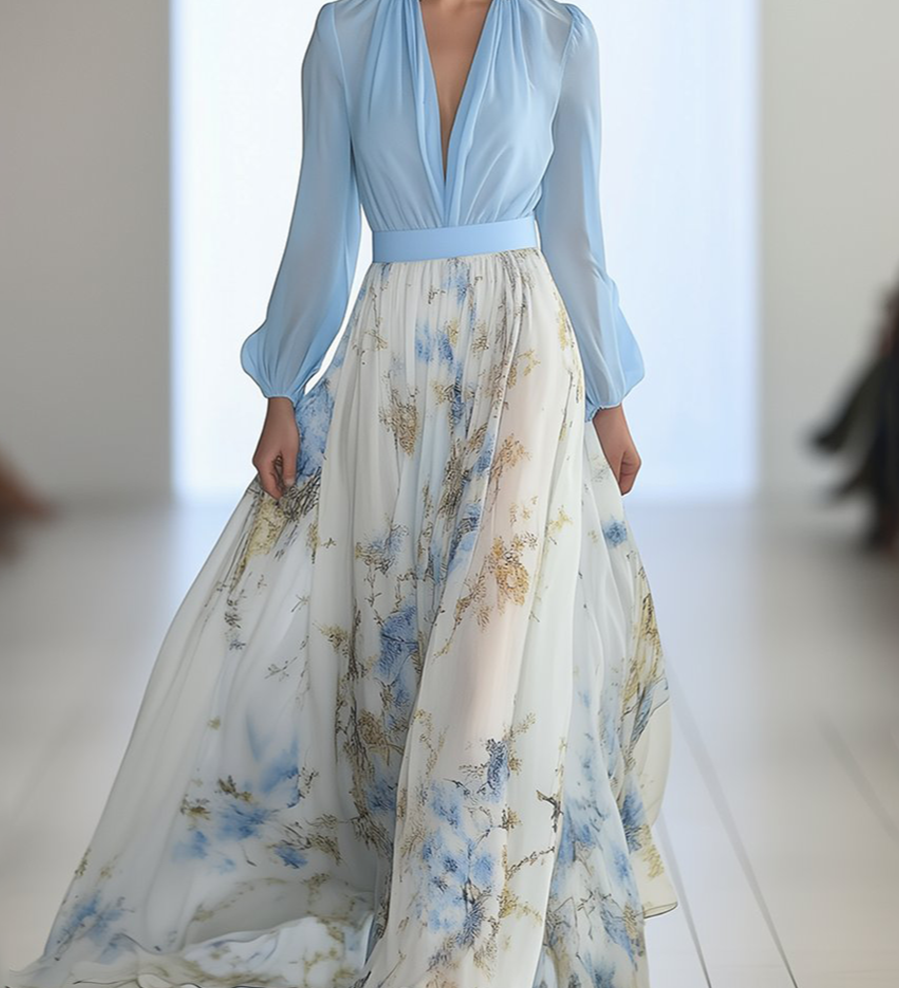 Evi | Lilled Elegants Kleid