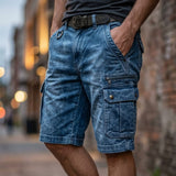 Pieter | Funktsionaalsed Denim Cargo Lühikesed Püksid