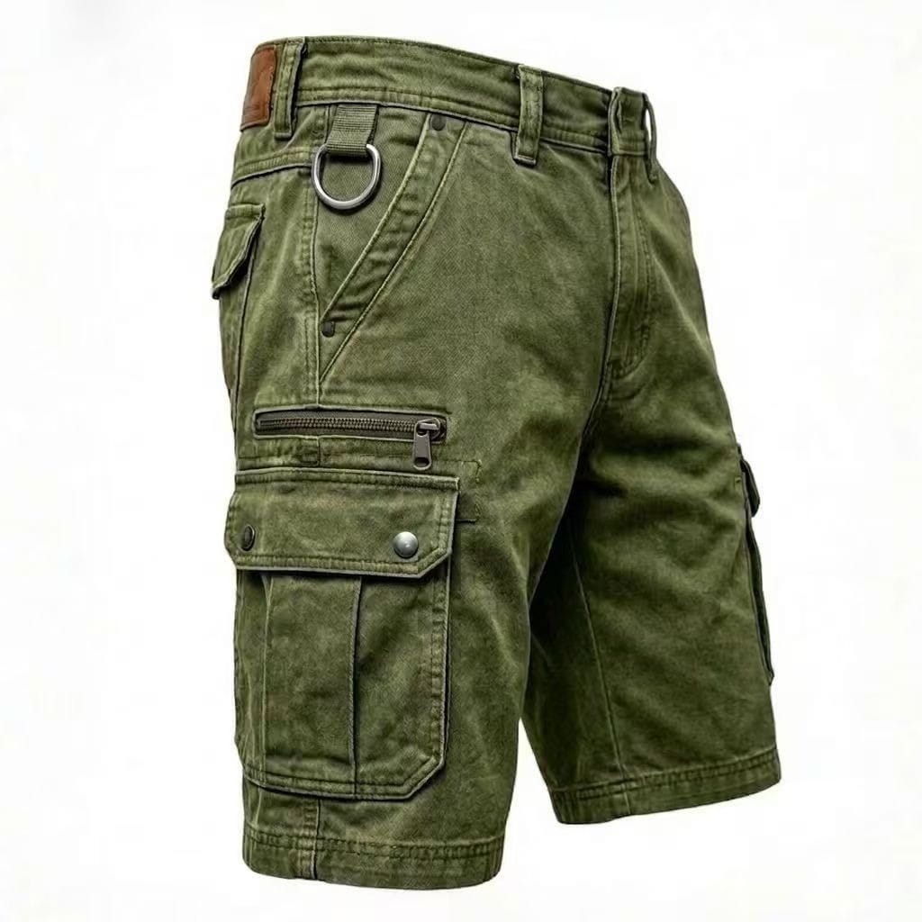Pieter | Funktsionaalsed Denim Cargo Lühikesed Püksid